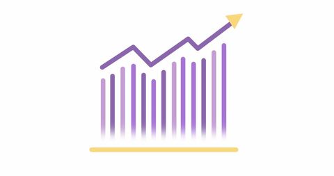 Stylized Purple and Yellow Financial Growth Chart - Download Free Stock Images Pikwizard.com