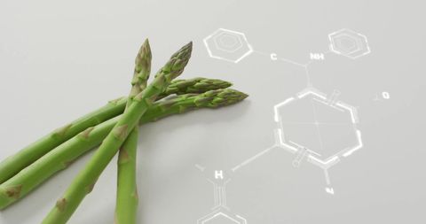 Asparagus with Scientific Chemical Formula Display - Download Free Stock Images Pikwizard.com