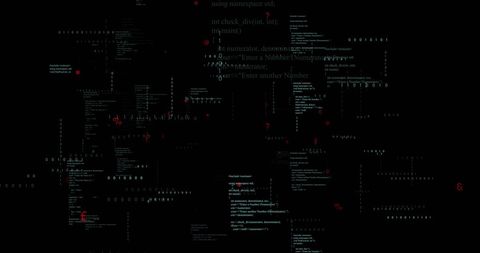 Binary Code Matrix with Data and Algorithms on Dark Background - Download Free Stock Images Pikwizard.com