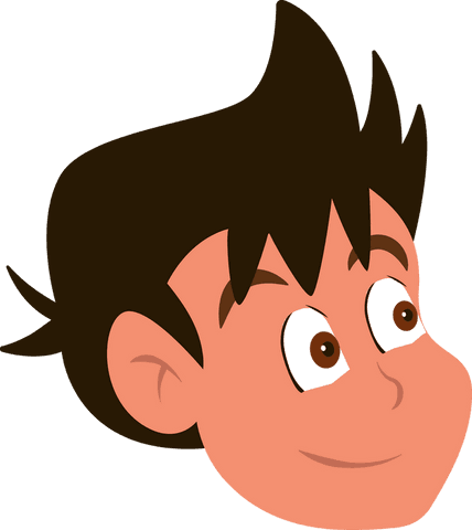 Playful Cartoon Boy Head with Spiky Hair on Transparent Background - Download Free Stock Videos Pikwizard.com