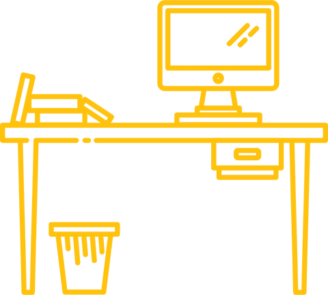 transparent vector illustration of office workspace on desk - Download Free Stock Videos Pikwizard.com