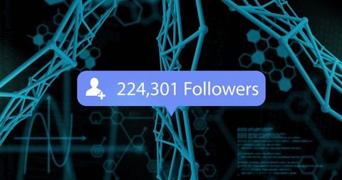 Digital follower count over dna and binary code design