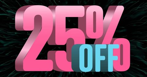 Bold 25% Off Promotion with Fireworks