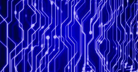 Neon Circuitry Pattern on Luminous Blue Background - Download Free Stock Images Pikwizard.com