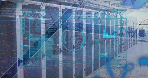 Digital Interface Technology in Modern Data Center - Download Free Stock Images Pikwizard.com