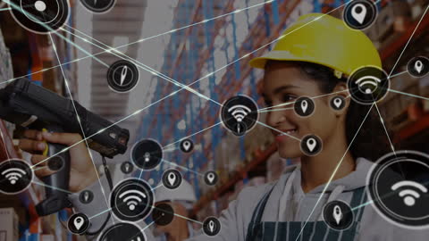 Connected Warehouse Worker Using Digital Scanner