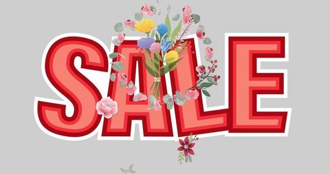 Floral Themed Sale Promotion with Hypnotic Effect