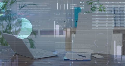 Dynamic Financial Data Digital Interface Graphs and Charts - Download Free Stock Images Pikwizard.com