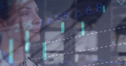 innovative doctor with healthcare data visualization overlay - Download Free Stock Images Pikwizard.com