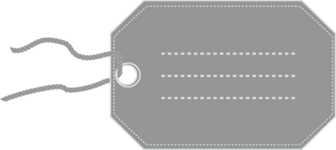 Gray Label Tag with Twine and Lines on Transparent Background - Download Free Stock Videos Pikwizard.com