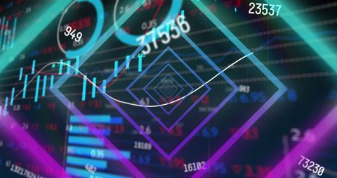 Abstract Finance Vaporwave with Stock Data Reading - Download Free Stock Images Pikwizard.com