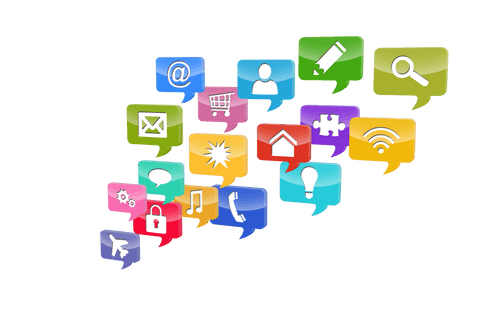 Colorful Digital Icons on Transparent Background for Communication Design - Download Free Stock Videos Pikwizard.com