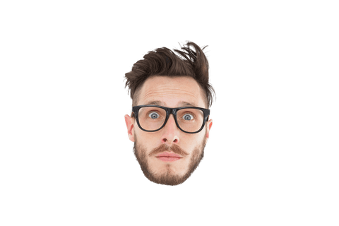 Surprised Man with Glasses on Transparent Background Isolated - Download Free Stock Videos Pikwizard.com