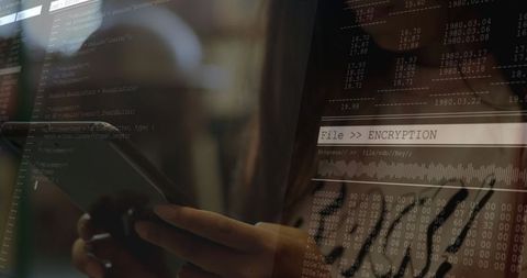 Cybersecurity Concept with Professional Confidently Using Technology - Download Free Stock Images Pikwizard.com