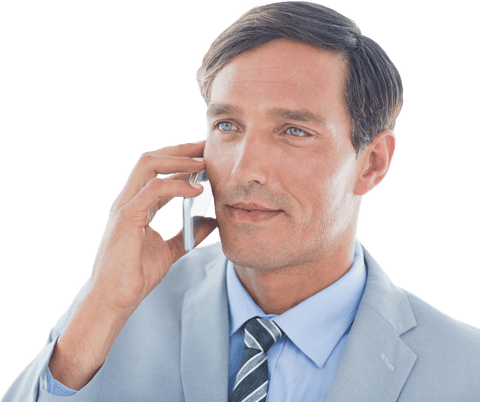 Transparent Businessman Communicating on Smartphone - Download Free Stock Videos Pikwizard.com
