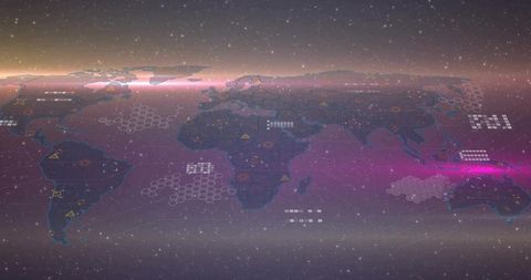 Global technology network with digital data cluster overlay