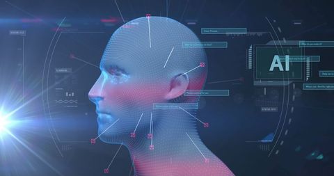 AI Integration with Digital Human Visualization in Data Processing - Download Free Stock Images Pikwizard.com