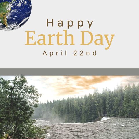 Earth Day Nature Awareness Celebration with Forest and River - Download Free Stock Templates Pikwizard.com