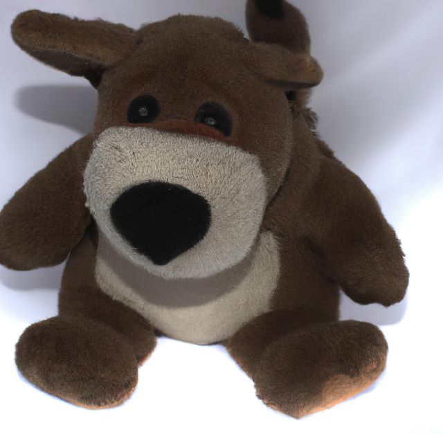 Close up of brown teddy bear on w white background. Toys, childhood and stuffed animals concept.