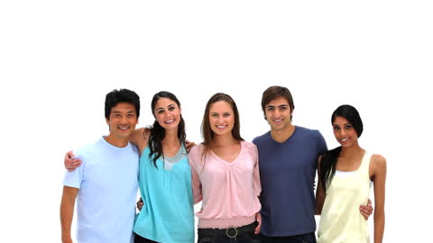 Diverse Group of Friends Smiling Together Unity