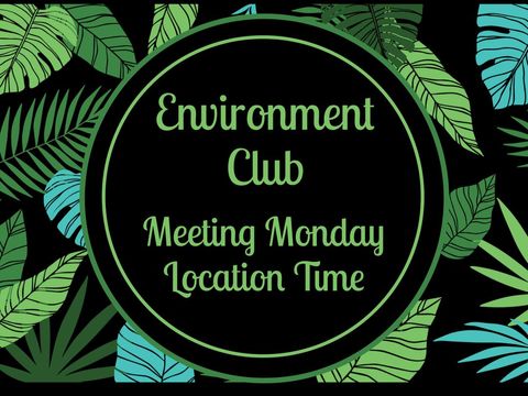 Eco Meeting Announcement with Tropical Leaf Border - Download Free Stock Templates Pikwizard.com