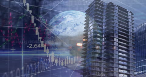 Global Economy and Finance Concept with Modern Architecture