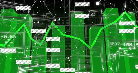 Futuristic Analytics Neon Green Dashboard Interface