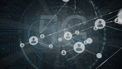 Digital Networking Concept with 5G and Data Icons