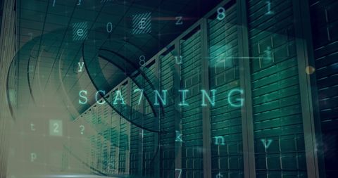 Cyber Security Alert in Data Processing Server Room - Download Free Stock Images Pikwizard.com
