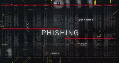 Digital Phishing Alert over Data Background - Download Free Stock Images Pikwizard.com