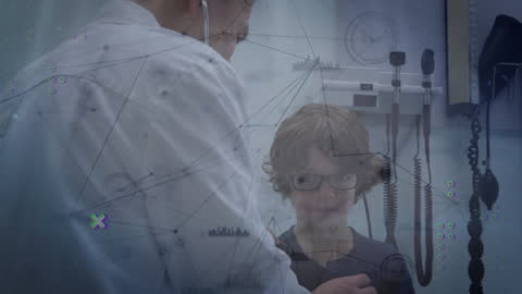 Pediatric Healthcare Innovation Concept with Data Overlay