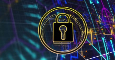 Illustration emphasizes importance of digital protection. Useful for articles about cybersecurity measures, posters about data protection techniques, tech blogs highlighting importance of encryption and privacy measures.