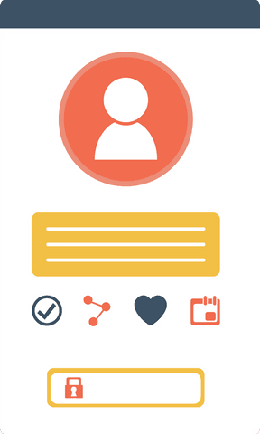 minimalistic digital interface with profile icons on transparent background - Download Free Stock Videos Pikwizard.com
