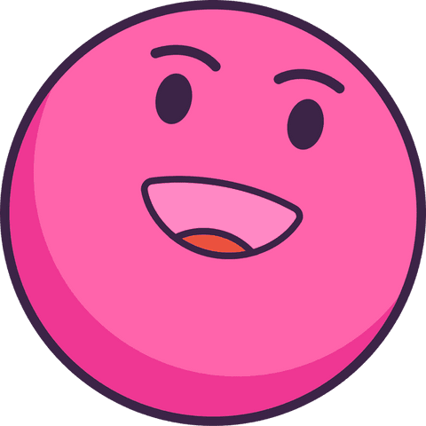 Joyful Pink Emoji with Cheerful Expression on Transparent Background - Download Free Stock Videos Pikwizard.com