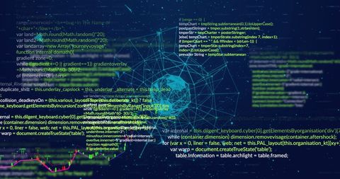 Global Network Data Visualization with Programming Code - Download Free Stock Images Pikwizard.com