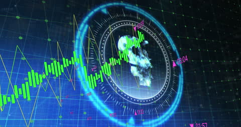 Digital Finance Analysis with Pound Symbol in Animated Scope