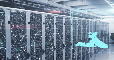 Digital Interface Data Processing in Modern Server Room