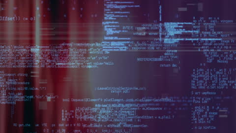 Digital Data Flow with Technology Code Background