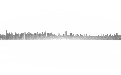 Transparent skyline with misty horizon