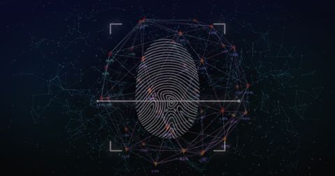 Digital Fingerprint in Global Networked Interface - Download Free Stock Images Pikwizard.com