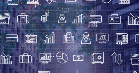 Global Financial Technology Networking Background