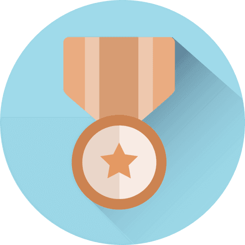 Transparent Achievement Medal with Star and Ribbon on Blue Background - Download Free Stock Videos Pikwizard.com