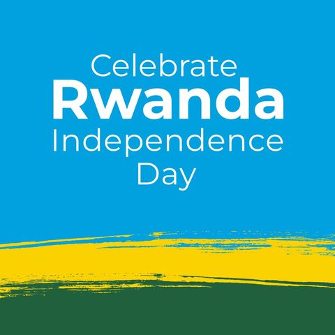 Rwanda Independence Day Celebration Over Flag Design