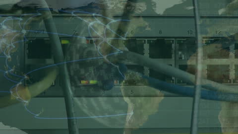 Global Network Connections and Data Transfer Visualized