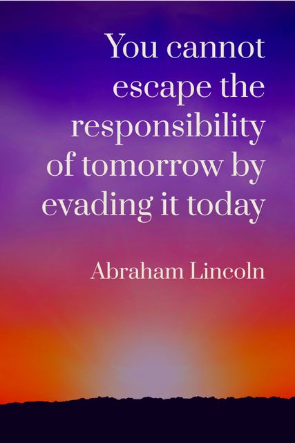 Powerful visual of a motivational quote by Abraham Lincoln against a vibrant sunset backdrop. Ideal for posters, social media graphics, and motivational presentations.