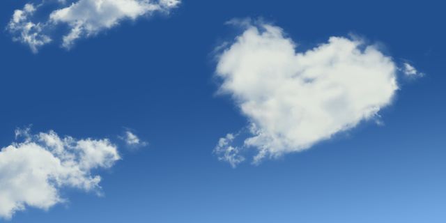 Heart shaped cloud in blue sky symbolizing love and romance. Ideal for romantic concepts, nature themes, Valentine’s Day promotions, wedding invitations, or inspirational designs. Represents peace, tranquility, and affection. Perfect for use in social media advertisements, greeting cards, or posters.