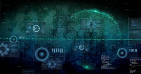 Futuristic Digital Data Interface with Global Connectivity - Download Free Stock Images Pikwizard.com