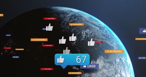 Digital social media interactions across global network