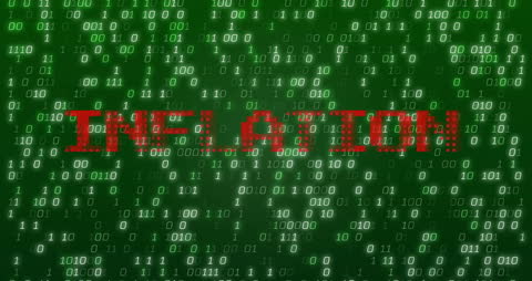 Inflation Text Appearing Among Binary Code