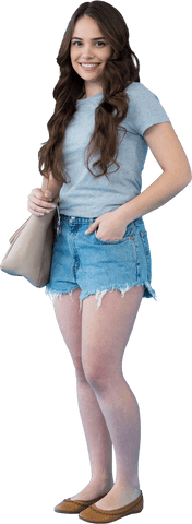 smiling young woman with casual style in transparent background - Download Free Stock Videos Pikwizard.com